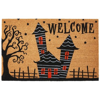 Halloween Scary Night, Coir Door Mat, Welcome Front Outdoor Mats