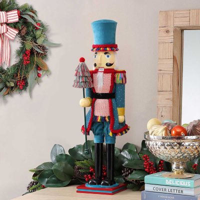 Member's Mark 32" Decorative Wooden Nutcracker (Teal) Sam's Club