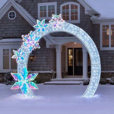 Member's Mark 8' Pre-Lit Arch with Prismatic Snowflakes - Sam's Club