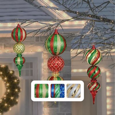 Member's Mark Jumbo Pre-Lit Shatterproof Ornament Stake Lights, Set Of ...