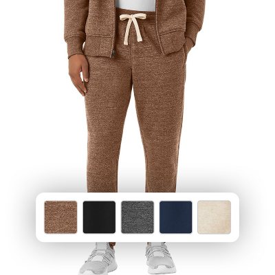 Men Sweatpants Sherpa Lined Winter 3 Pockets Sports Thermal Pants  Drawstring Jogging Pants Fleece Pants 