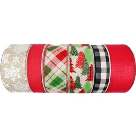 Member's Mark Premium Ribbon 6-Pack -Christmas Traditions
