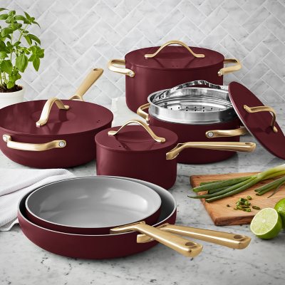 Member's Mark 11-Piece Modern Ceramic Cookware Set, Assorted Colors - Sam's Club