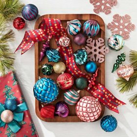Member's Mark Shatterproof Ornament Collection, 76 Count - Multicolor