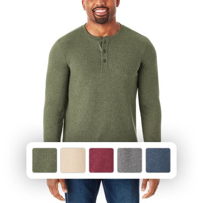 Member's Mark Men's Long Sleeve Thermal Henley - Sam's Club