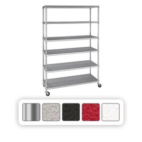 Member's Mark 6-Tier Heavy Duty Wire Shelving, 47.75" W x 18" D x 75.5" H