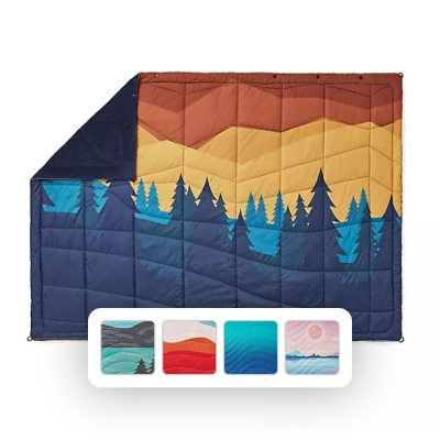 Member's Mark Oversized 8' x 8' Outdoor Blanket, Bright Blue