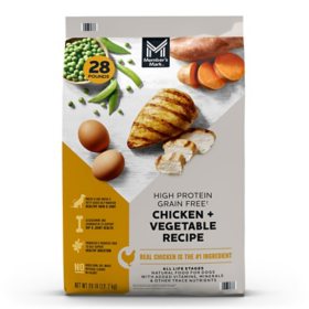 Member's Mark High Protein Grain Free Chicken + Vegetable Recipe Dry Dog Food 28 lbs.