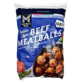 Member's Mark Italian Style Beef Meatballs, Frozen 6 lbs.