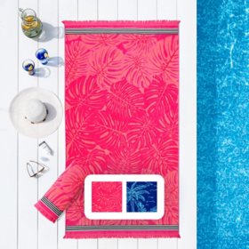 Member's Mark Oversized Fashion 2pk Beach Towel, 40" x 72", Assorted Designs 