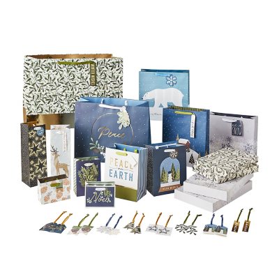 Member's Mark 32-Piece Gift Packaging Bundle - Blue & Green