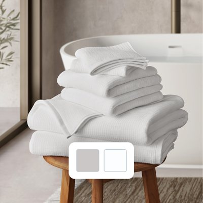 Member's Mark Hotel Premier 6-Piece Towel Set (Color: Zinc)