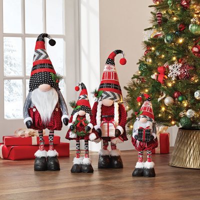 6pcs Christmas Family Gnome Plush Decorations Set