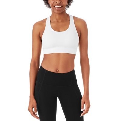 Shop Seamless Racerback Sports Bra with Logo Detail Online