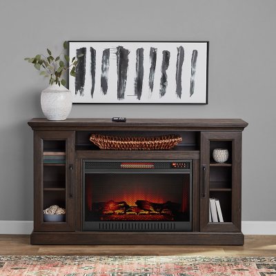 Memberâ€™s Mark Ridley Media Fireplace Console, Brown