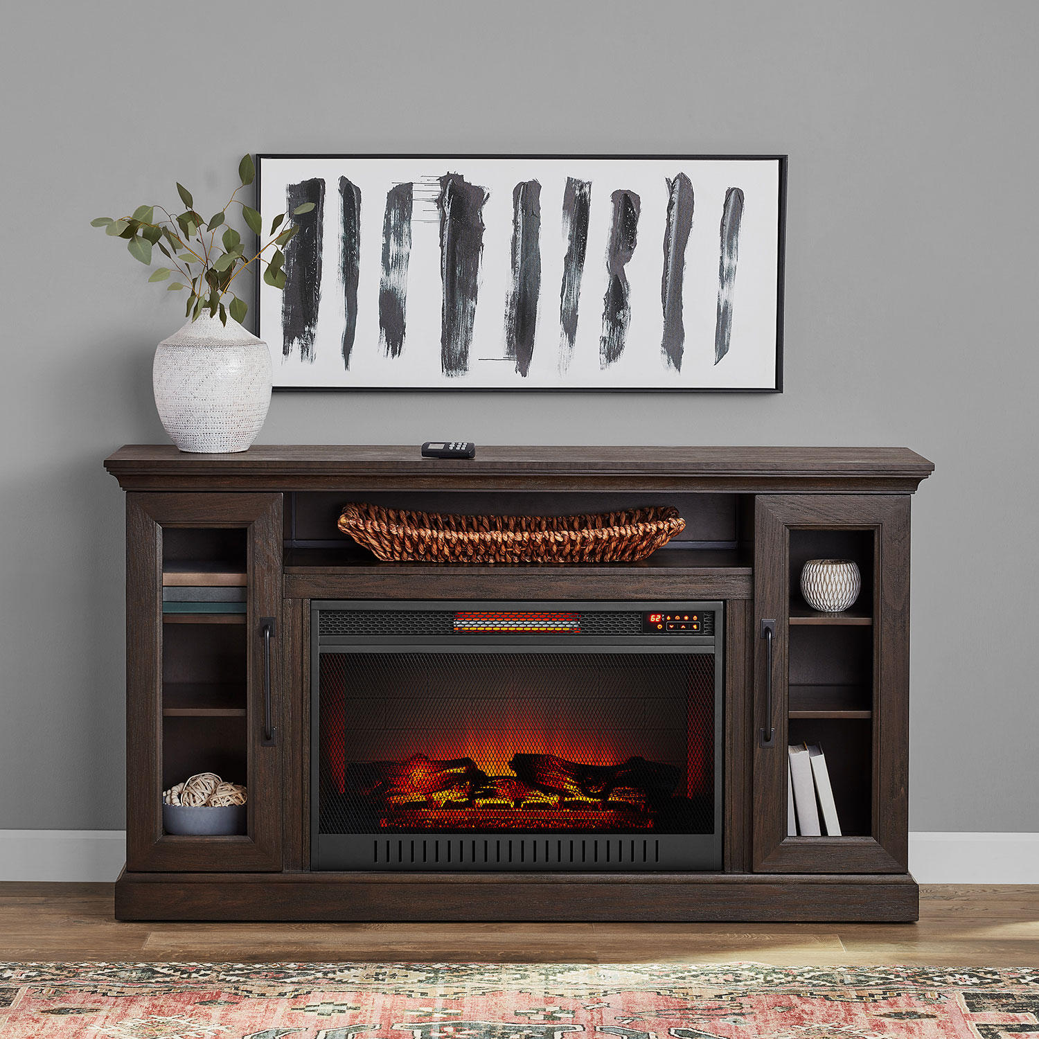 Member's Mark Ridley Media Fireplace Console, Brown