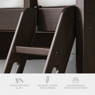 Member s Mark Tatum Collection Twin Bunk Bed Espresso Sam s Club