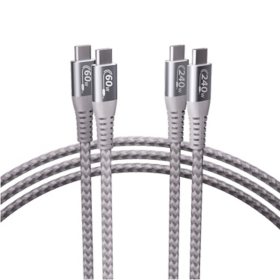 Member's Mark Ultra Power Type-C USB Charge & Sync 2 Pack Cables