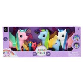 My Little Pony Toys Bundle Figurine Kids Girls 6pc Set Horse Ponies Pink  Purple