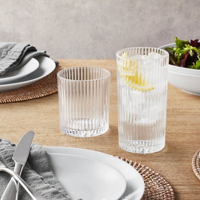 Member's Mark 16 Piece Crystal Drinkware Set (Smoke)