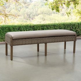 Member's Mark Rosehill Armless Patio Bench with Sunbrella Fabric