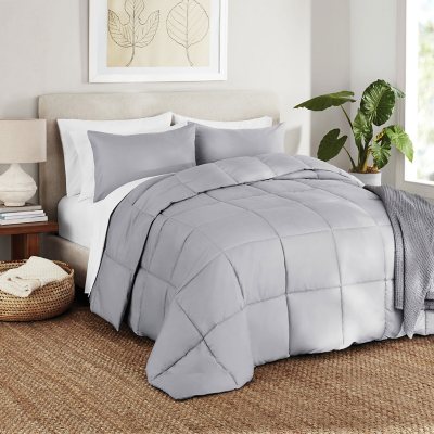 ETDIFFE Grey Comforter Set Twin/Twin XL Size, 2pc Aesthetic Modern Gray  Bedding Set - Soft & Lightweight All Season Extra Long Microfiber Down