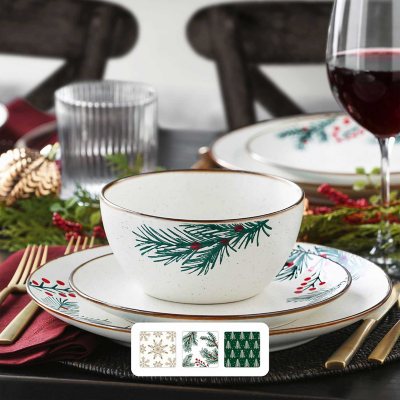 Christmas dinnerware service for 8 hotsell