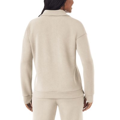 8YARDS Women's RIBSEPA-PULLOVER 2G ベージュM Women's Sherpa Quarter-Zip Pullover – Boxercraft