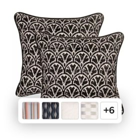 Member's Mark 2-Pack Accent Pillows with Sunbrella Fabric, Assorted Prints