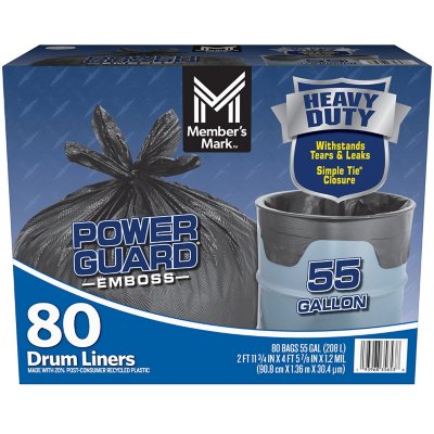 Member's Mark Simple Tie Heavy Duty Black Trash Bags (55 gal., 80 ct.) - Sam's  Club