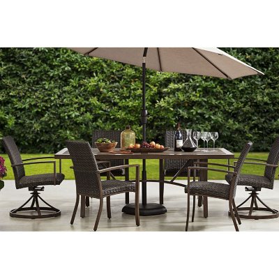 Member s Mark Fremont 7 Piece Rectangular Patio Dining Set Sam s