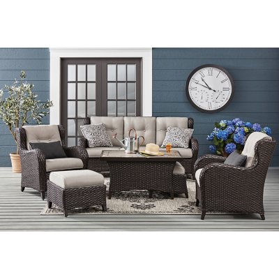 Member’s Mark Agio Heritage 6-Piece Deep Seating Patio Set with Sunbrella Fabric