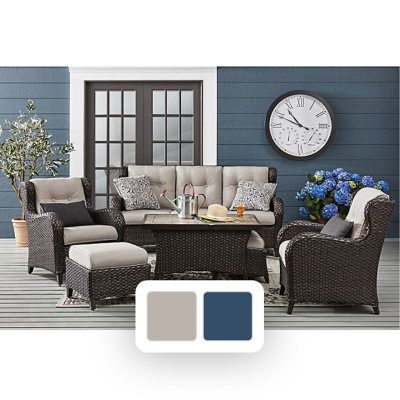 (Incomplete) Member's Mark Heritage Deep Seating Set with Sunbrella Fabric, 6pc