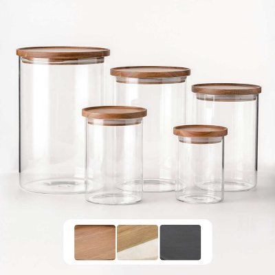 Member's Mark 5-Piece Glass Canisters, Choose Color - Sam's Club