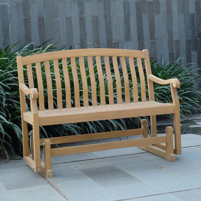 Teak wood glider bench sale