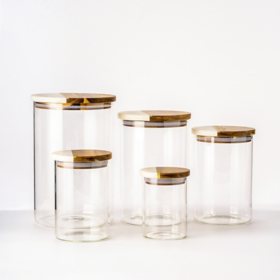 Member's Mark 5-Piece Glass Canisters, Choose Color