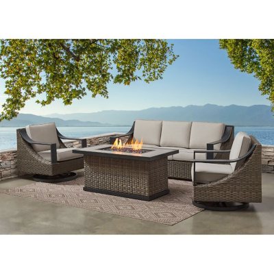 4 piece discount wicker patio furniture