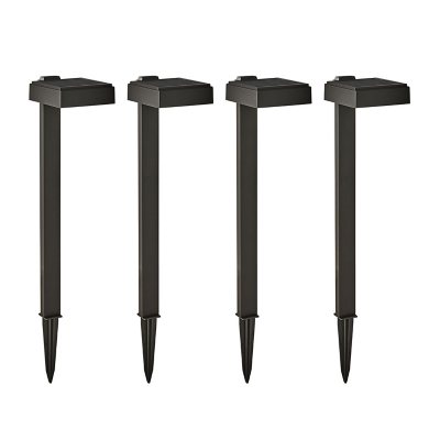 (Used)Member's Mark Matte Black LED Solar Down Lights, 4-Pack