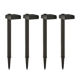 Member's Mark 4-Piece LED Solar Down Lights - Matte Black