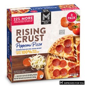 Member's Mark Rising Crust Pepperoni Pizza, Frozen, 3 pk.