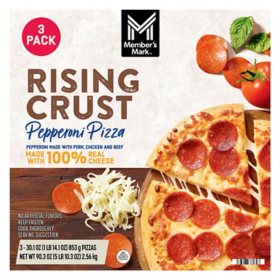 Member's Mark Rising Crust Pepperoni Pizza, Frozen, 3 pk.