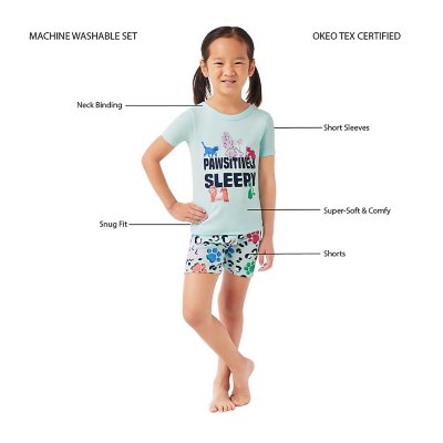 Member s Mark Girls 4 Piece Organic Cotton Pajama Set Sam s Club