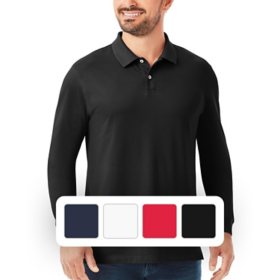 Member's Mark Men's Long Sleeve Stretch Pique Polo