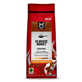 Member's Mark Classic Roast Ground Coffee, Colombian, 40 oz.