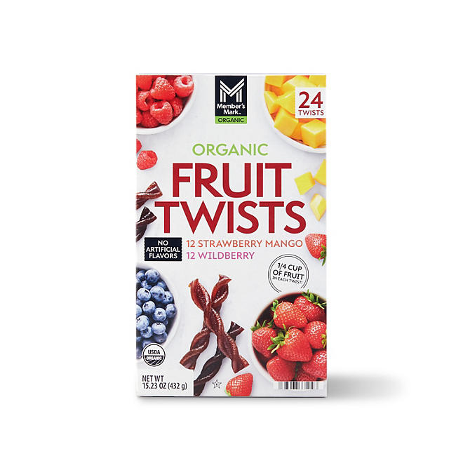 Member's Mark Organic Fruit Twist Variety Pack 24 ct.