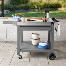 Member's Mark Simple Prep Cart with Stainless Steel Top