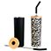 Black & Cheetah, variant on Member's Mark 24-oz Stainless Steel Insulated Tumblers With Wood Lids And Stainless Steel Straws, Assorted Colors 2 pk.