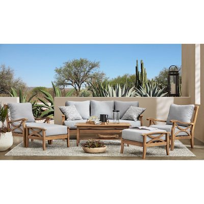 Teak outdoor seating set hot sale