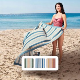 Member's Mark Sand-Resistant 2pk Beach Towels, 40" x 72", Assorted Colors