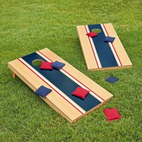 Member's Mark Two Official Size Cornhole Board Set 2' x 4' with LED Lights
